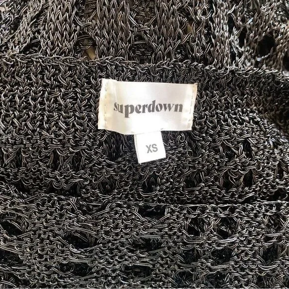 Superdown Renata Dress black sheer halter swim cover up mesh midi maxi Revolve - Picture 6 of 10